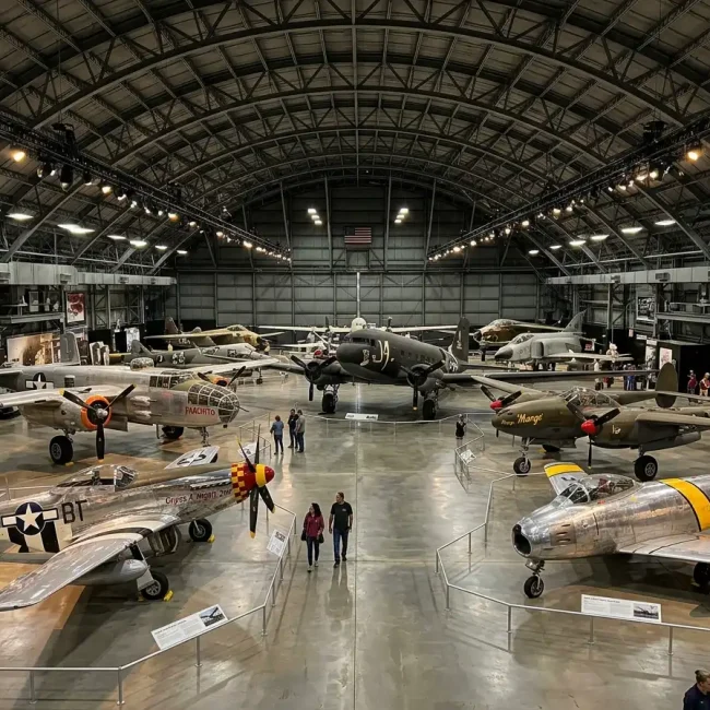 Aircraft on display in museum